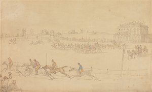 A Race on the Knavesmire at York by Thomas Rowlandson